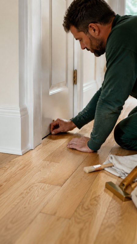 walls, trim, doors and flooring height