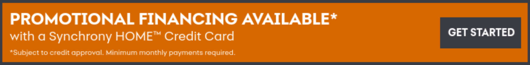 Flexible financing available through Synchrony