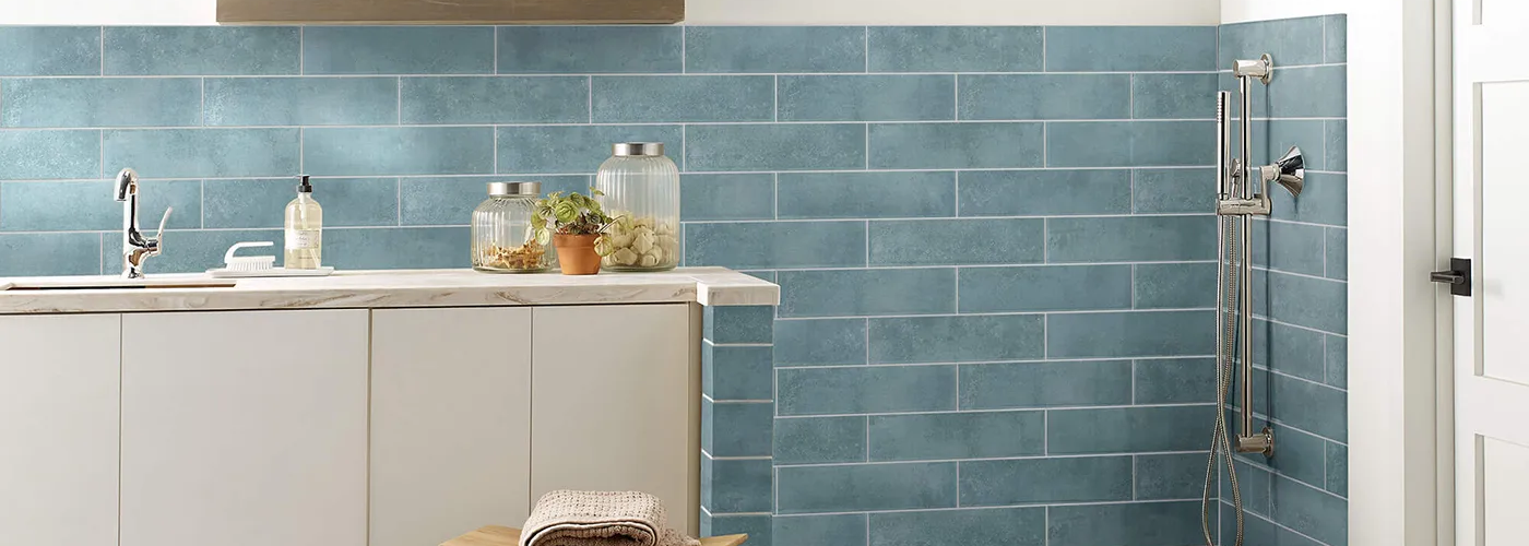 Tile flooring in modern bright interior