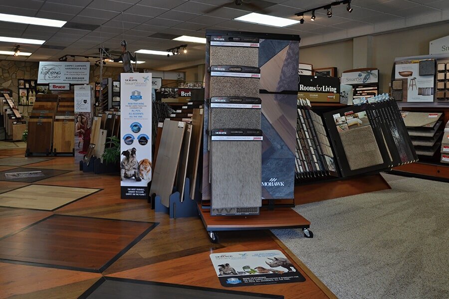 Our flooring options even cover our own floors at Clayton Flooring Center in Clayton, NC